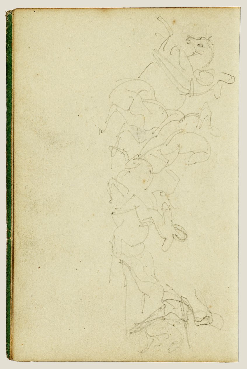 Kavaleriskærmydsel med fire ryttere af Theodore Gericault