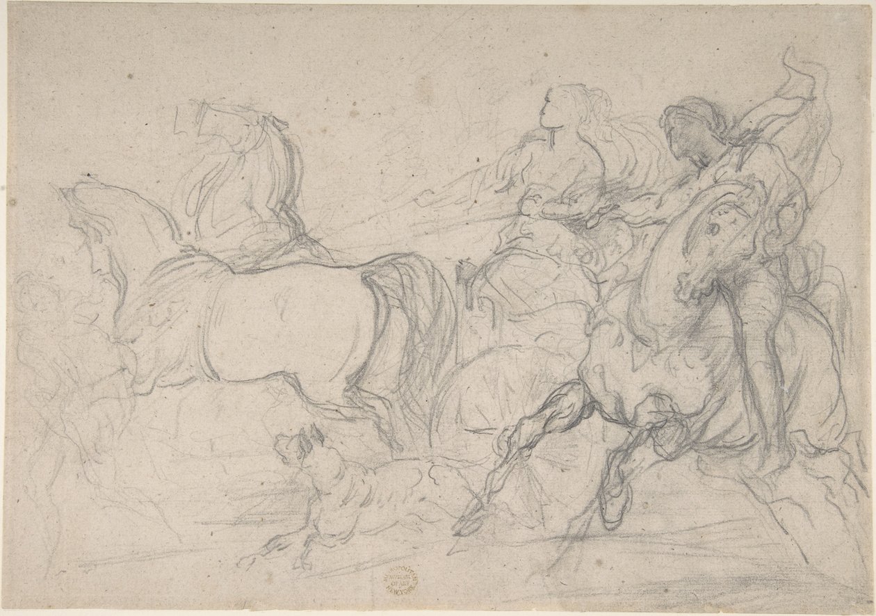 Vognkusk og rytter af Theodore Gericault