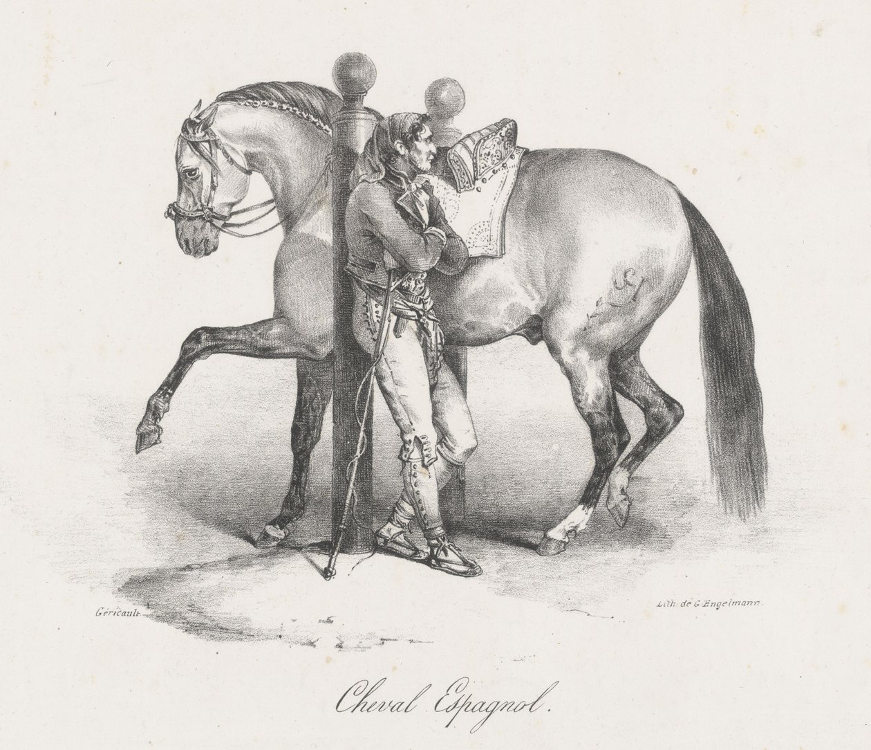 Spansk hest (A Spanish Horse) af Theodore Gericault