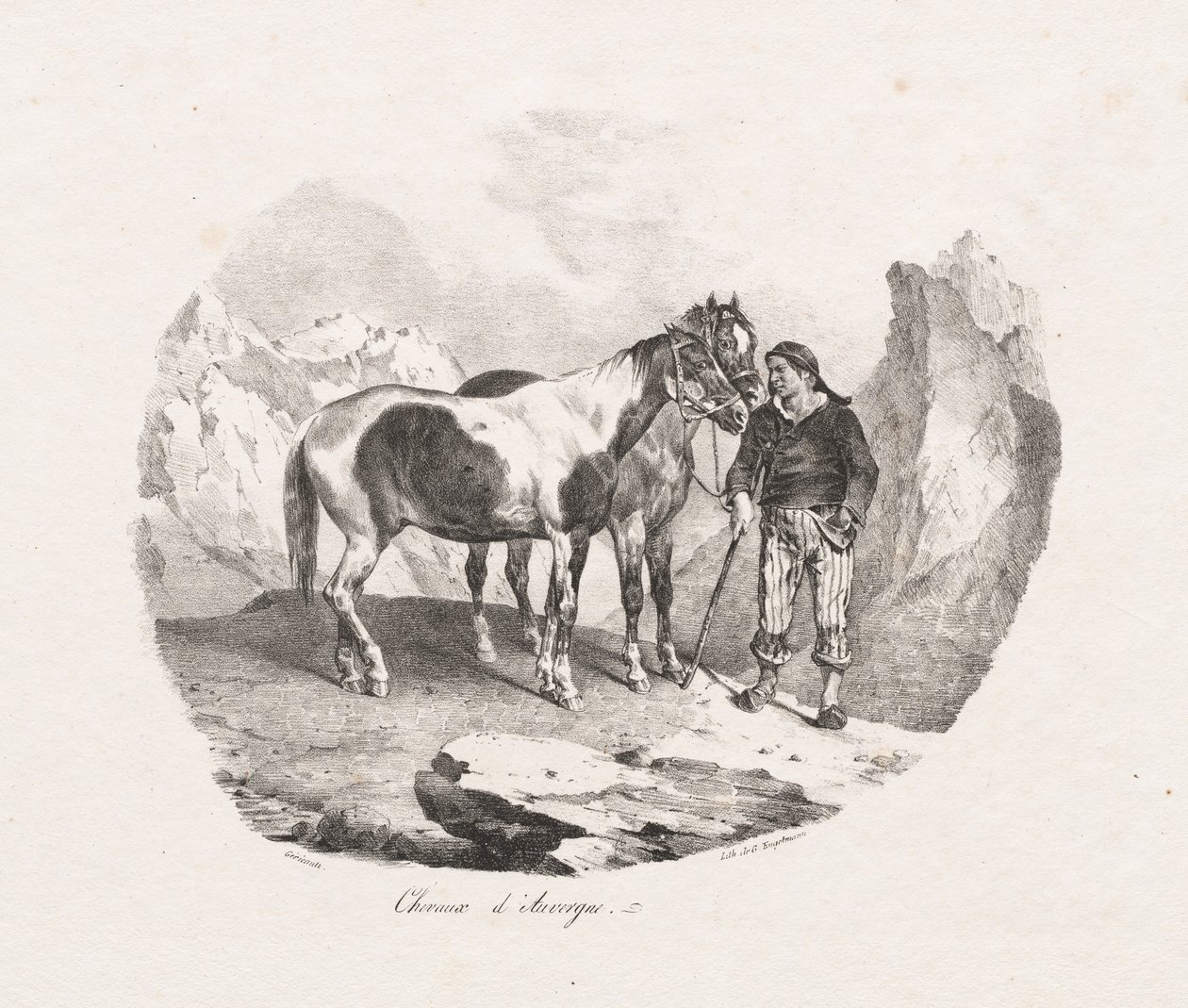 Auvergne heste af Theodore Gericault