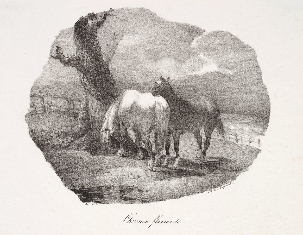 Flamske heste af Theodore Gericault