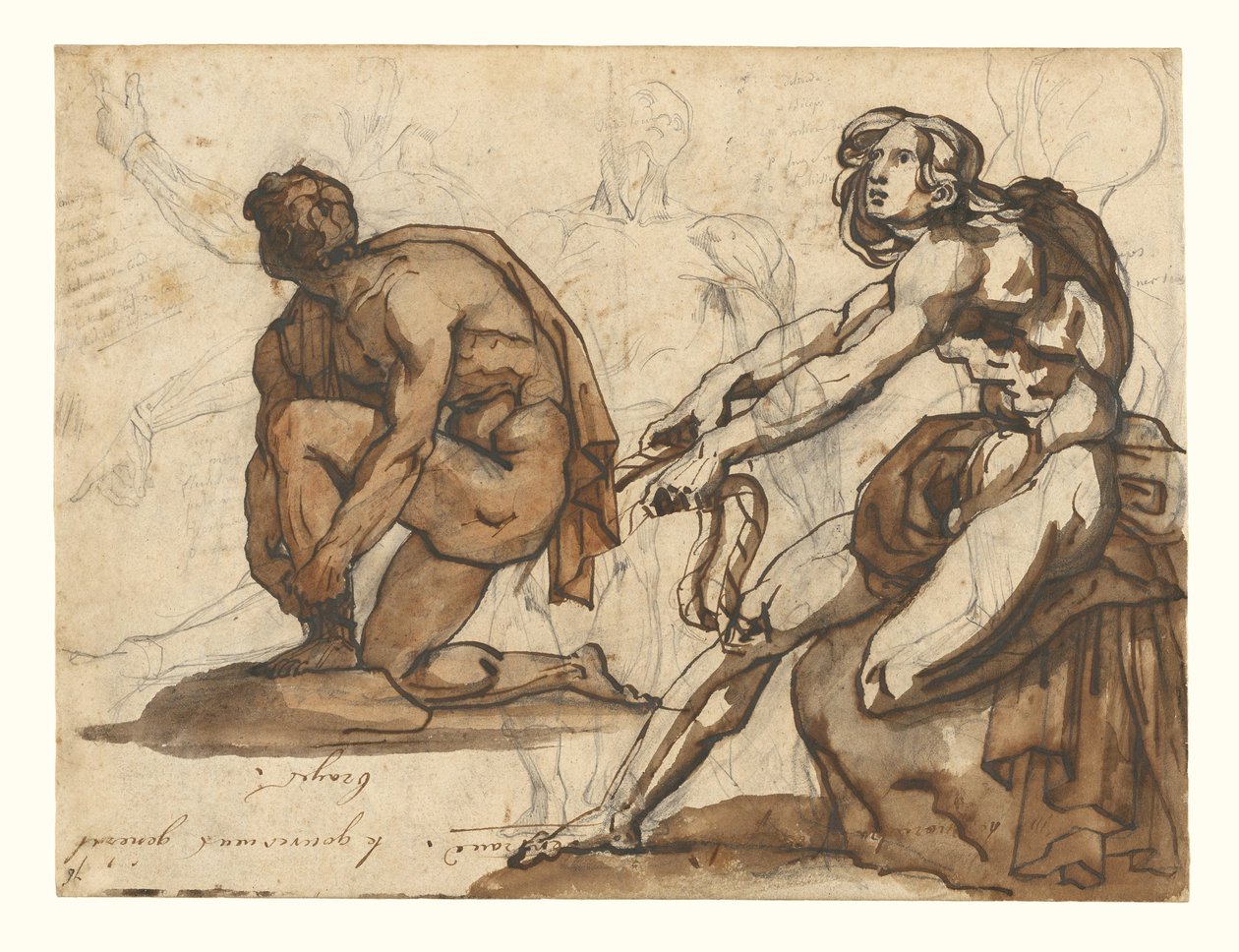Klassiske nøgenbilleder (forsiden); Klassiske skulpturer (bagsiden) af Theodore Gericault