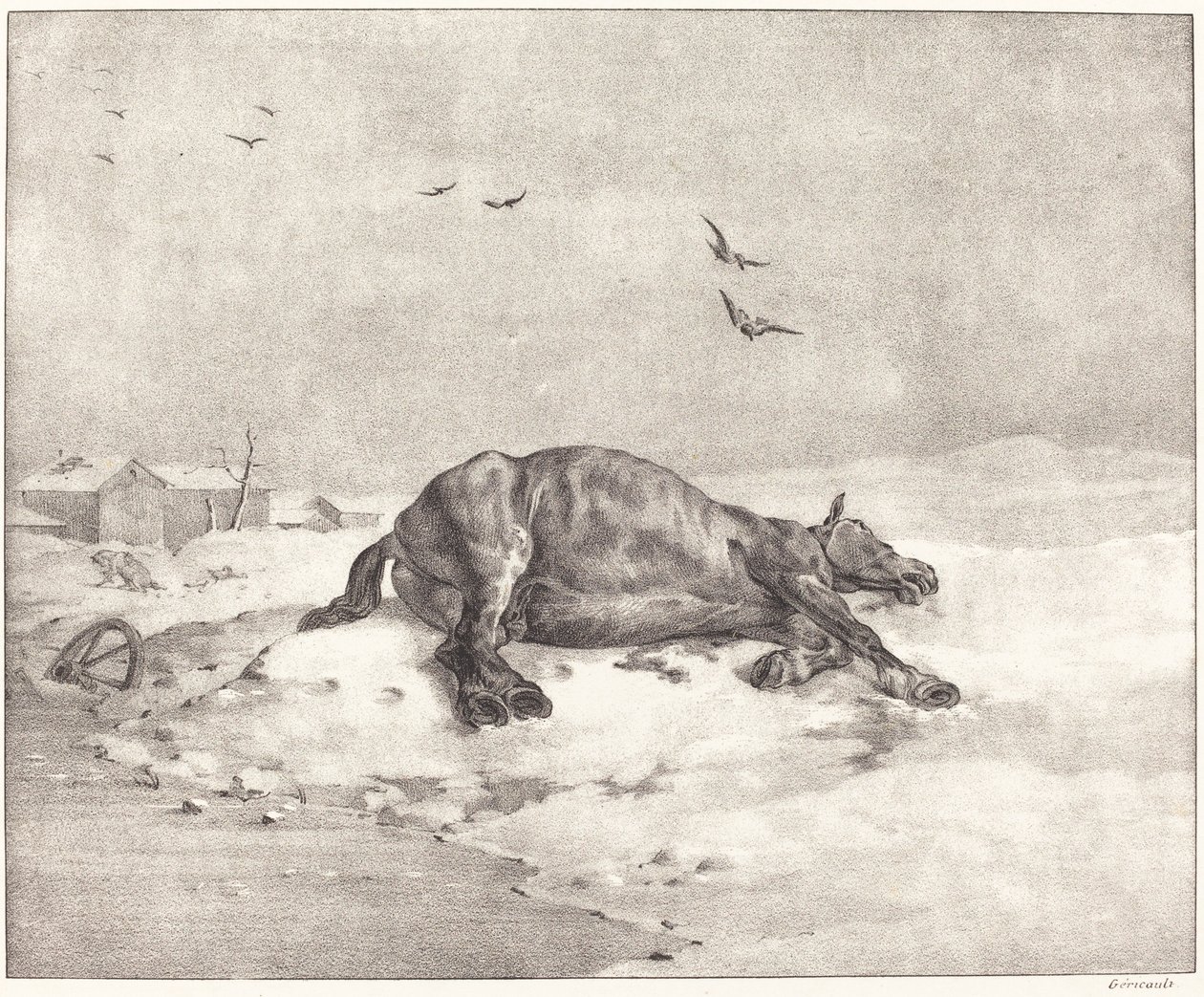 Død Hest af Theodore Gericault