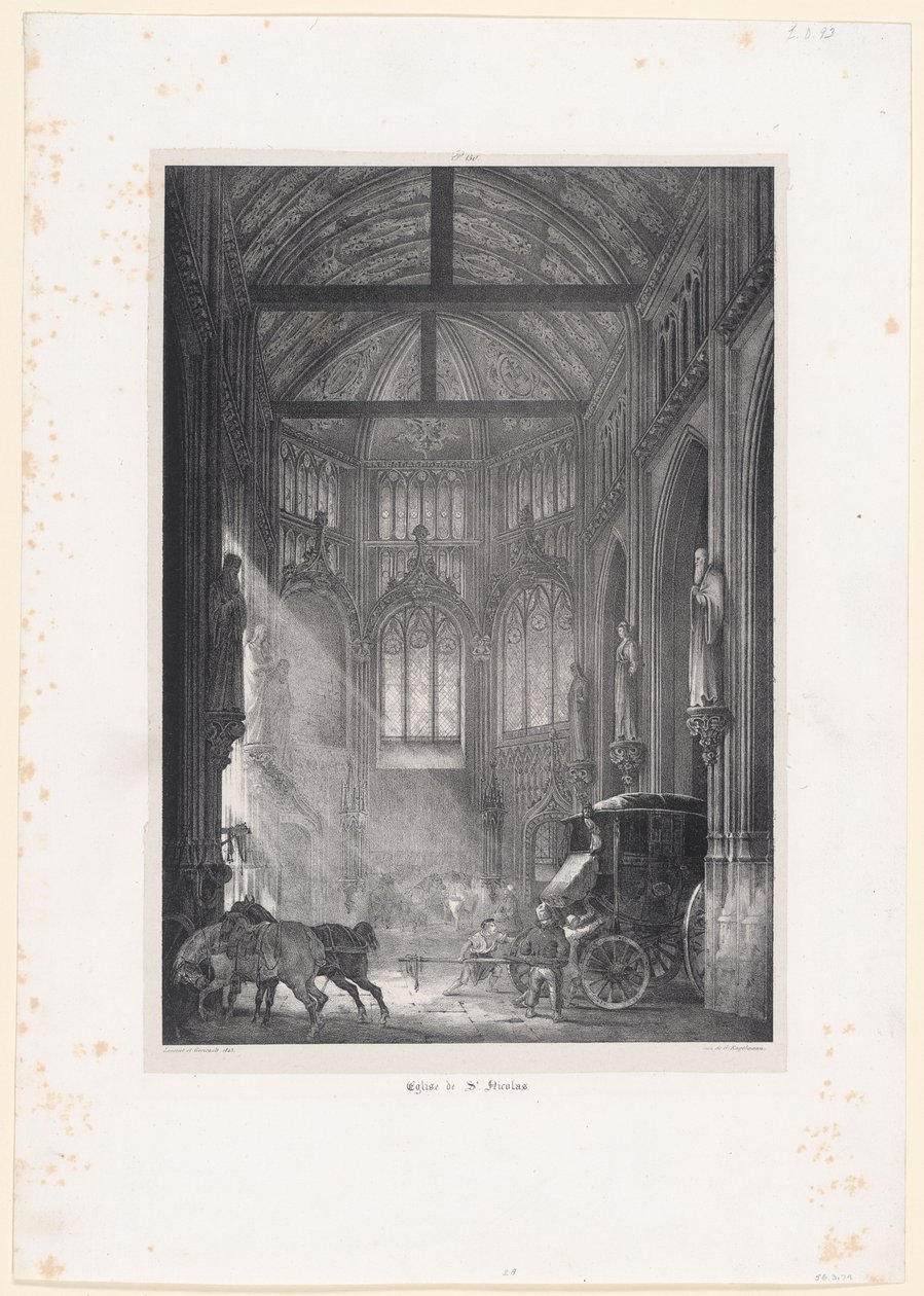 Sankt Nikolaj-kirken i Rouen (Saint Nicholas Church, Rouen) af Theodore Gericault