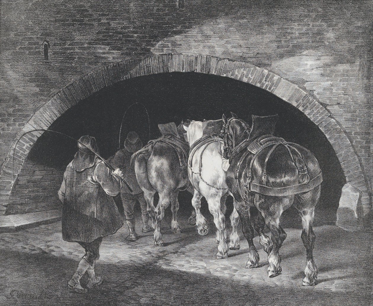 Indgang til Adelphi Wharf, 1821 af Theodore Gericault