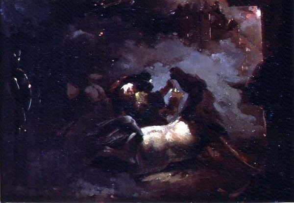Episode fra kampagnen i Egypten (olie på papir) af Theodore Gericault