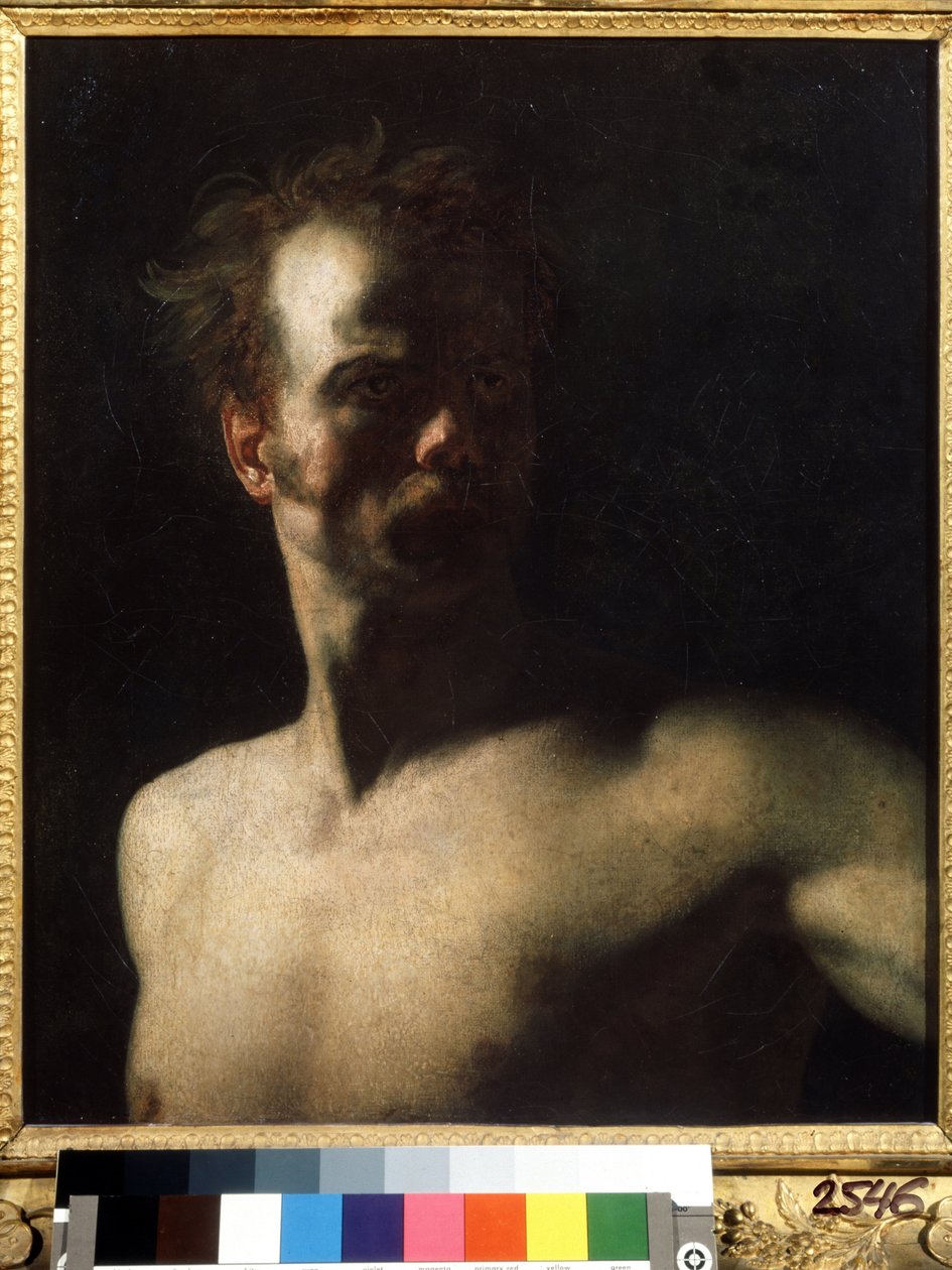 ""Nøgenstudie"" Maleri af Theodore Gericault (1791-1824) 1810-1811 Pushkin Museum, Moskva af Theodore Gericault