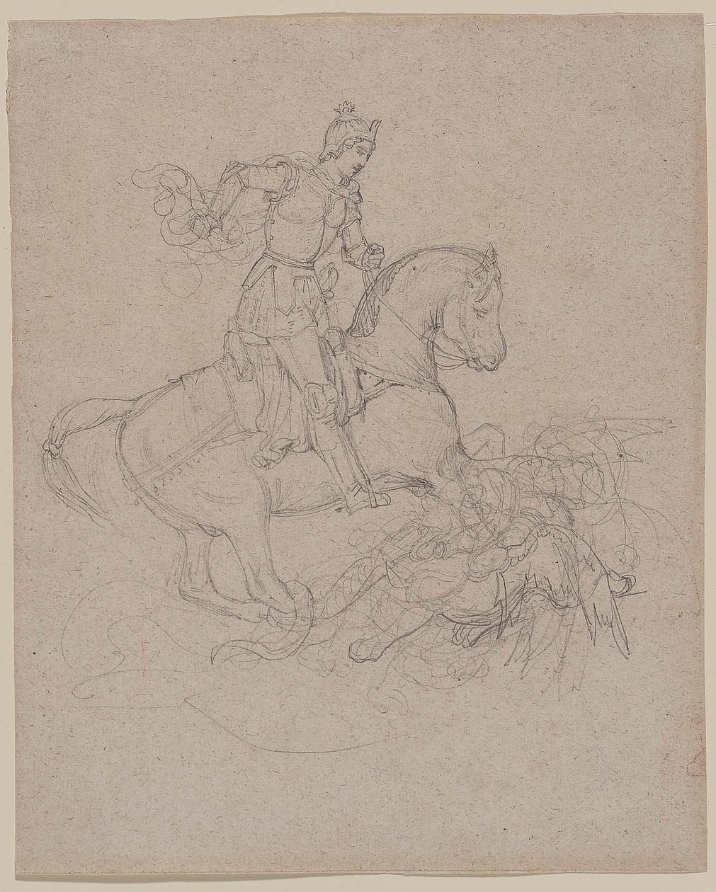 Géricault - Sankt Georg og dragen, 1816-17 af Theodore Gericault