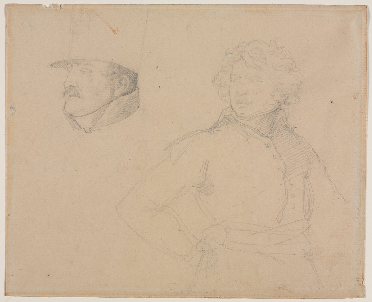Géricault - Studie af to soldater, 1818-1819 af Theodore Gericault