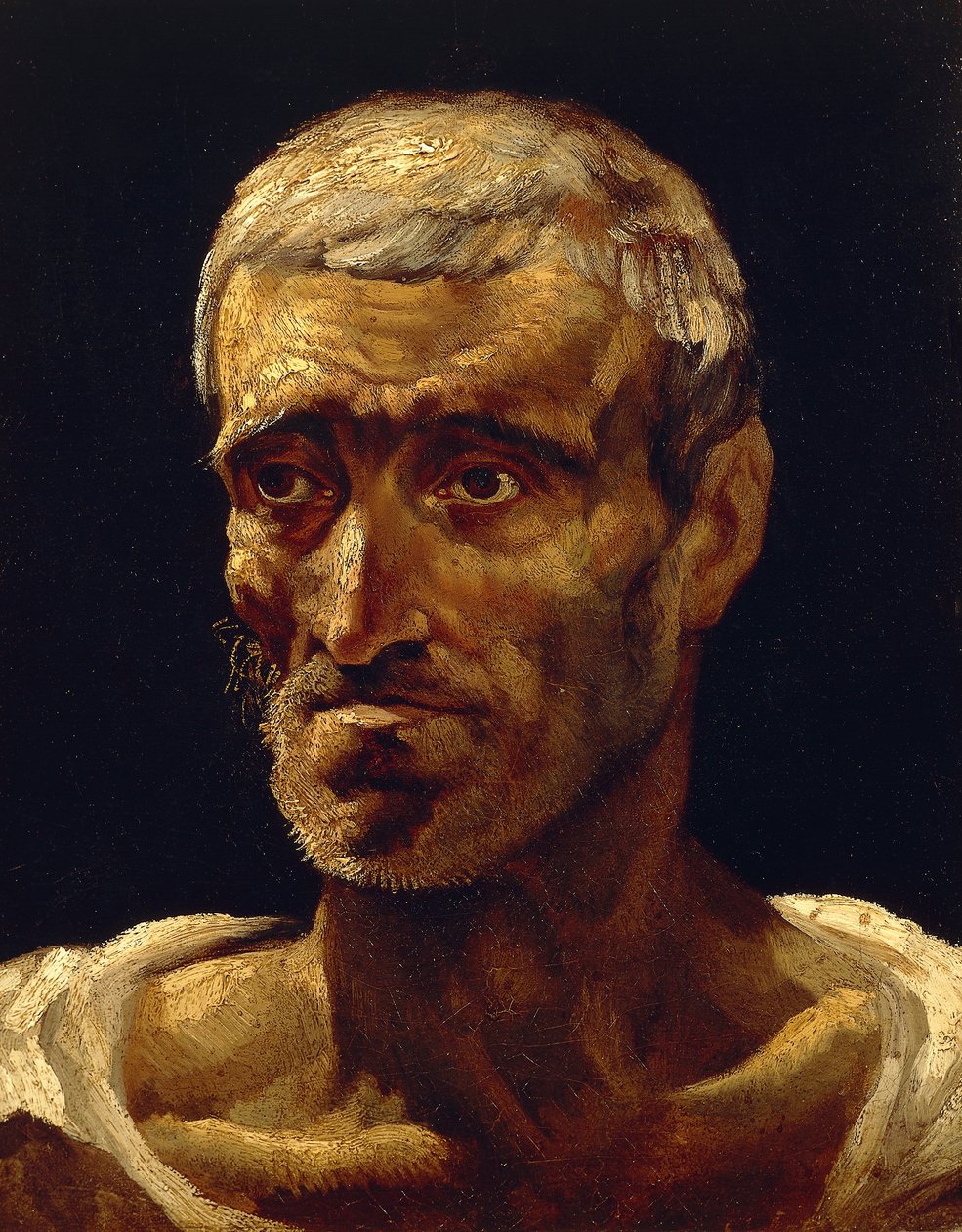 Leder af skibbruden mand af Theodore Gericault