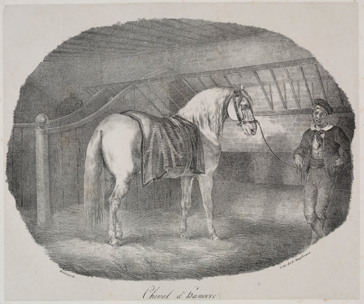 Hest fra Hannover af Theodore Gericault
