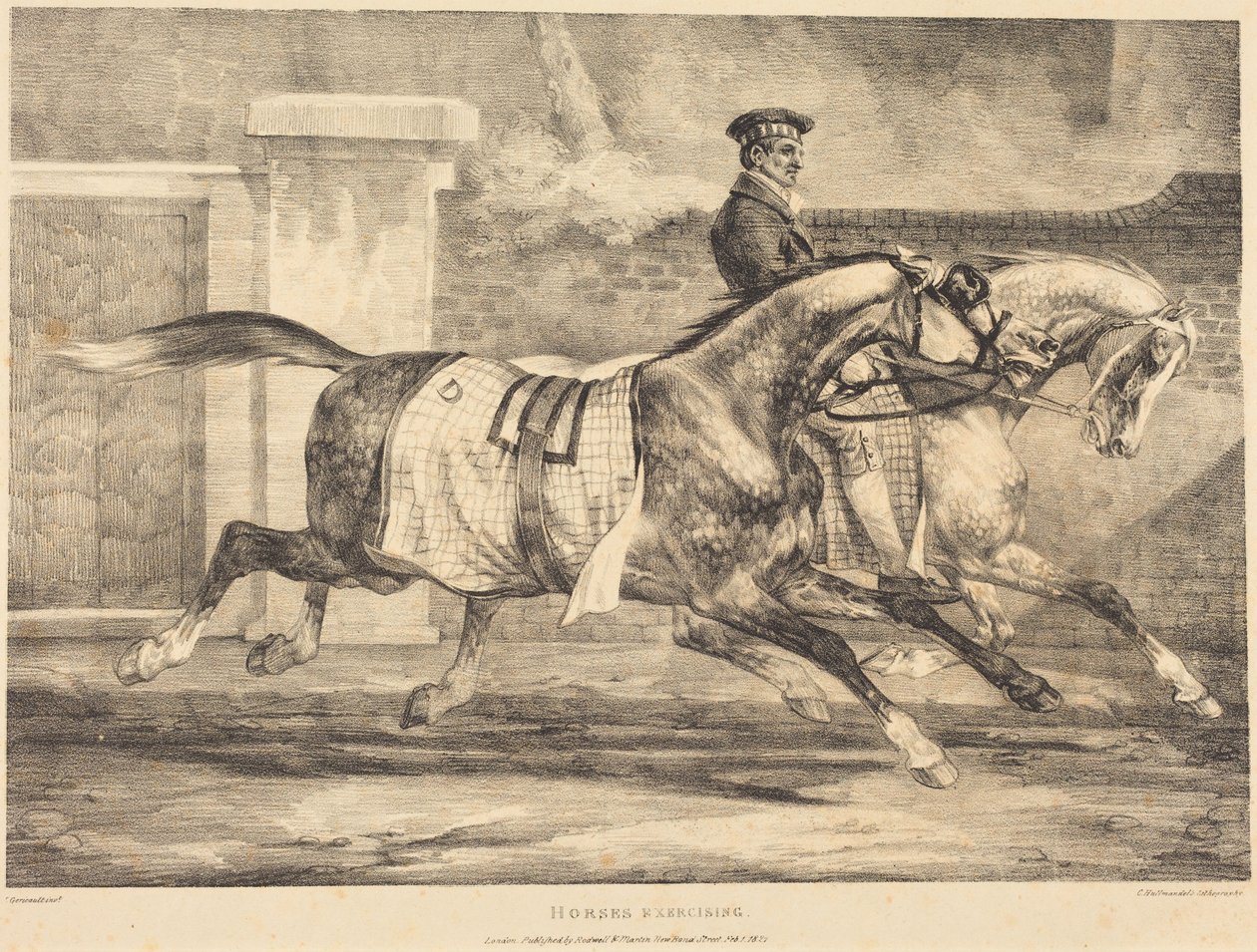 Heste i træning af Theodore Gericault