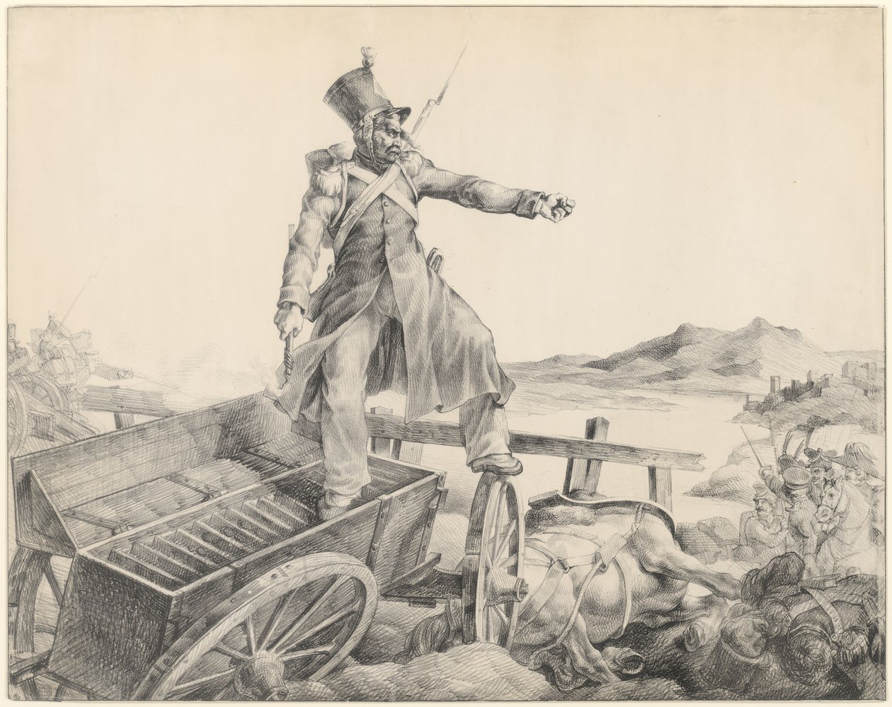 Artillerivognen (Artillery Caisson) af Theodore Gericault