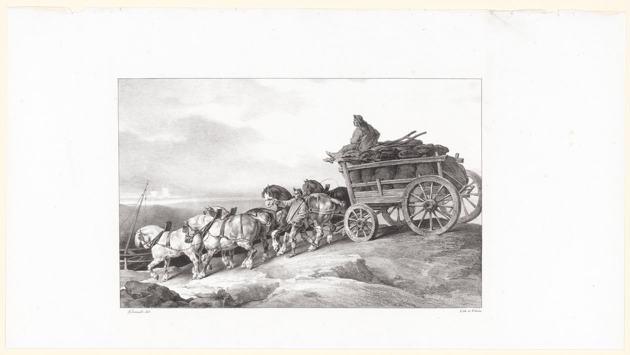 Kulvognen (The Coal Wagon) af Theodore Gericault