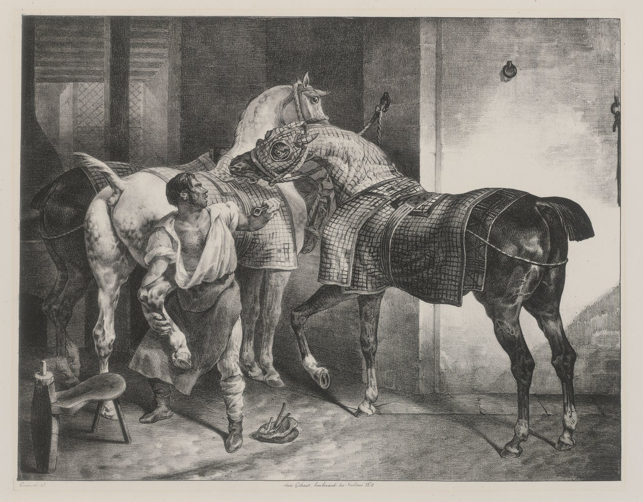 Den engelske hovslagers (The English Farrier) af Theodore Gericault