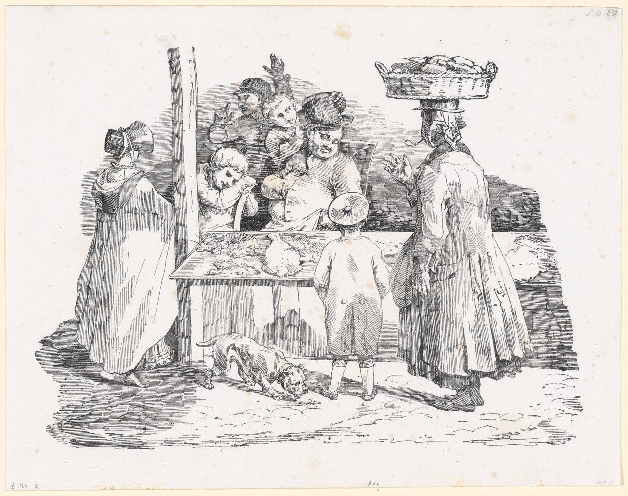Den sovende fiskehandler (The Sleeping Fishmonger) af Theodore Gericault