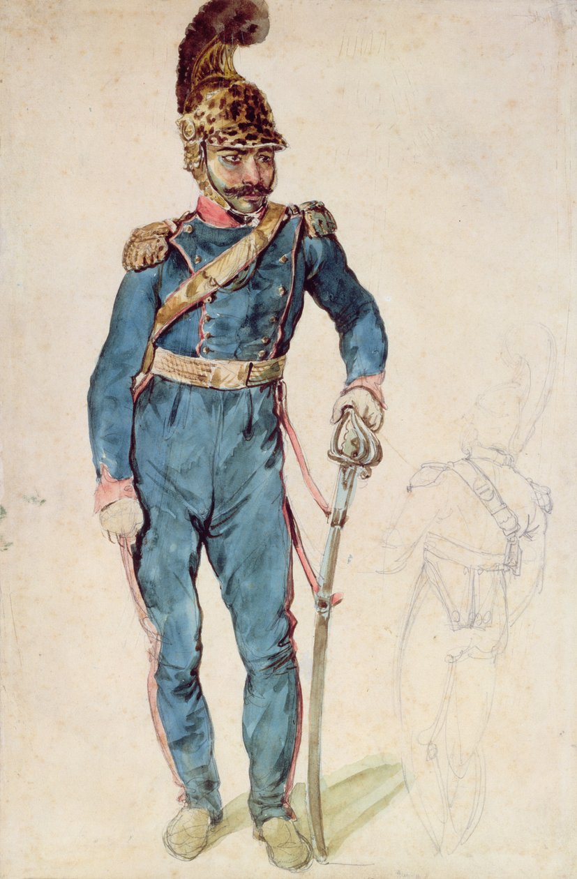 Mustapha, Gericaults tjener, i oberst Bros uniform af Theodore Gericault