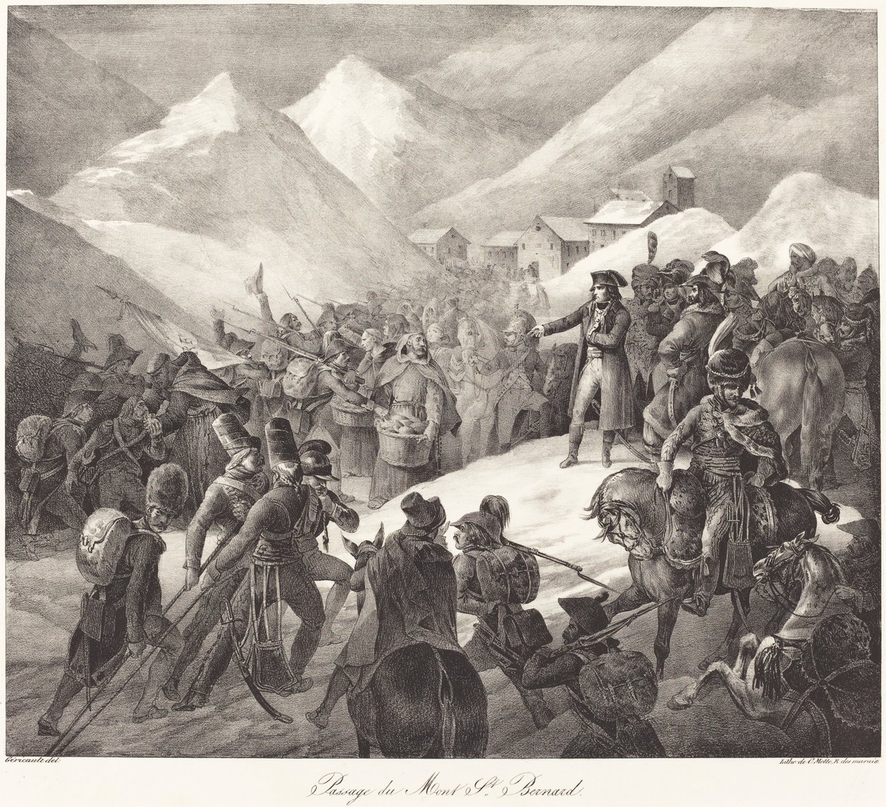 Passage du Mont St. Bernard (Napoleons hær krydser St. Bernard-passet) af Theodore Gericault