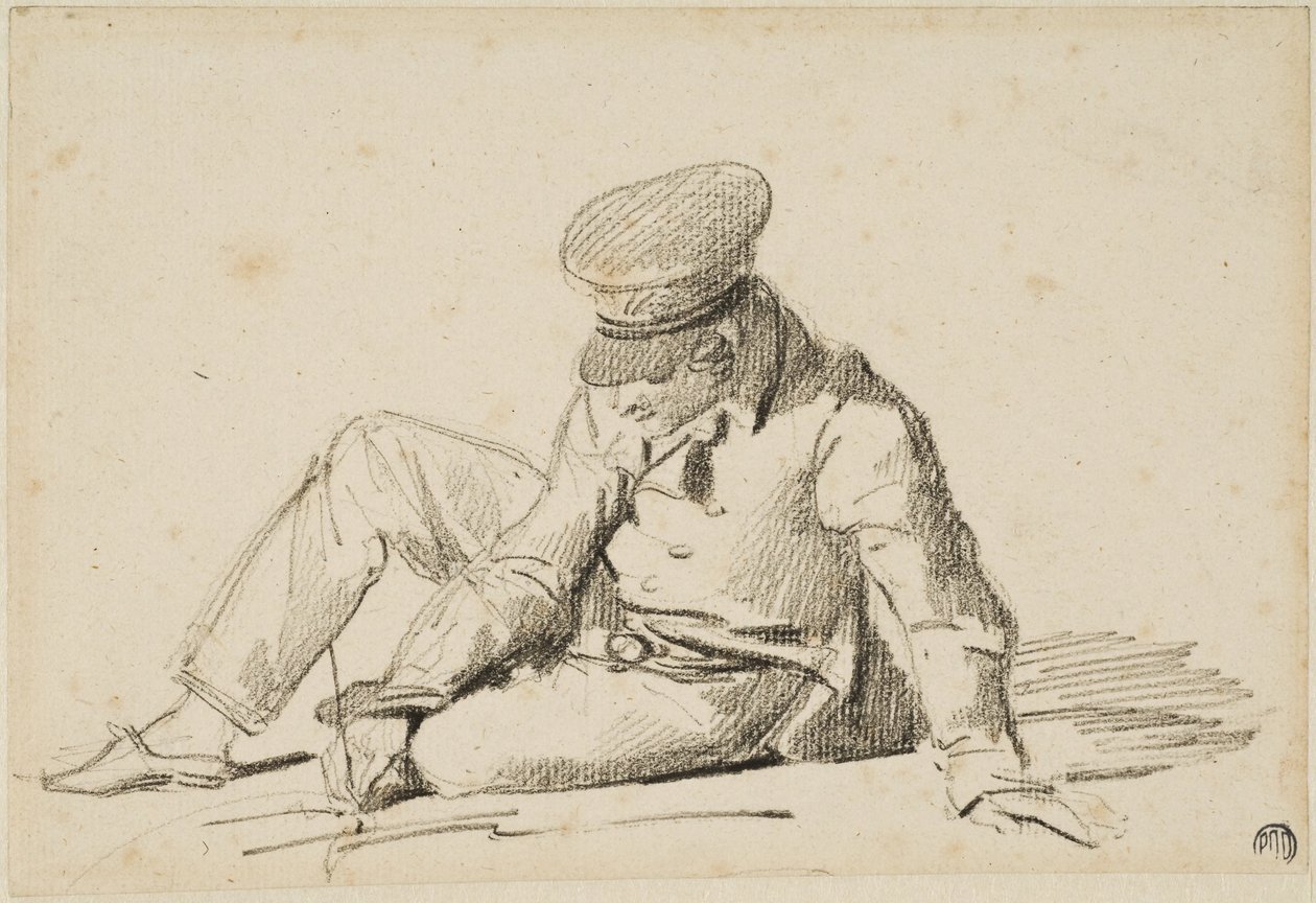 Dreng, der tegner på gaden af Theodore Gericault