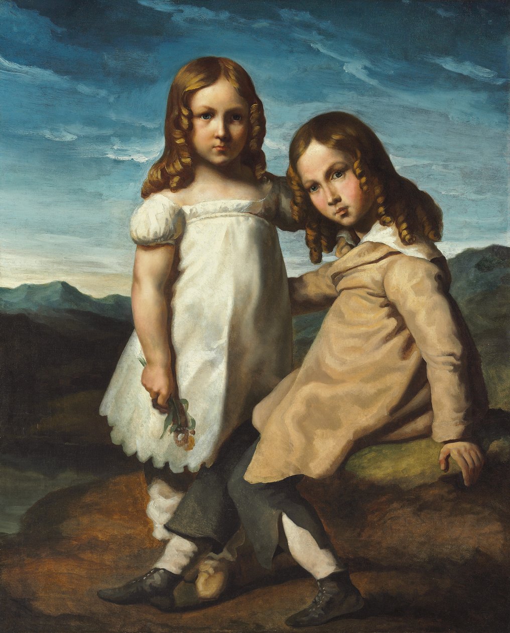 Portræt af Alfred og Elisabeth Dedreux, ca. 1818 af Theodore Gericault
