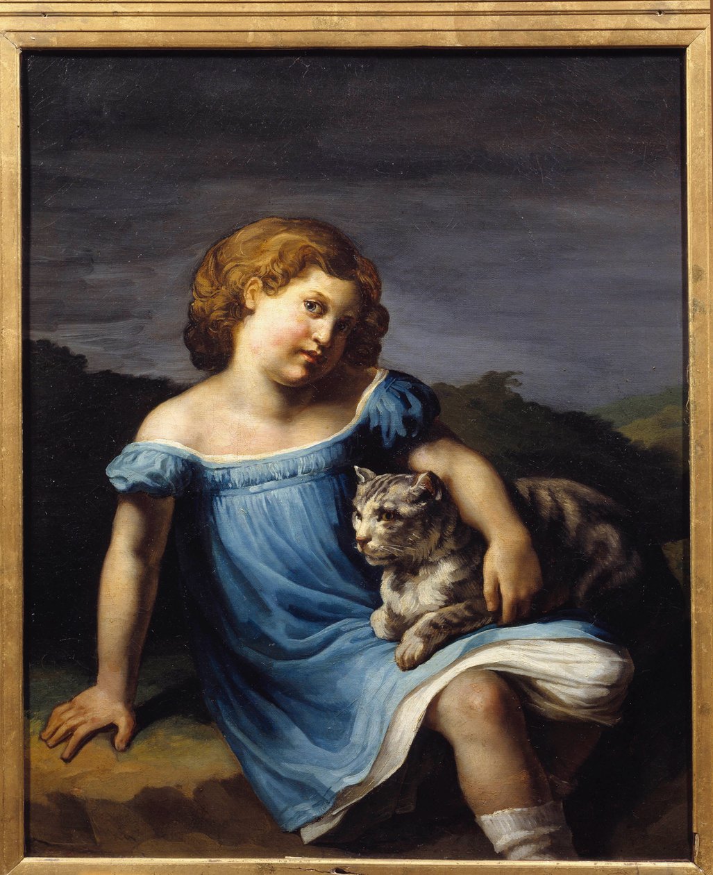 Portræt af Louise Vernets barn (1814 - 1845) datter af maleren Horace Vernet. Maleri af Theodore Gericault (1791-1824) af Theodore Gericault