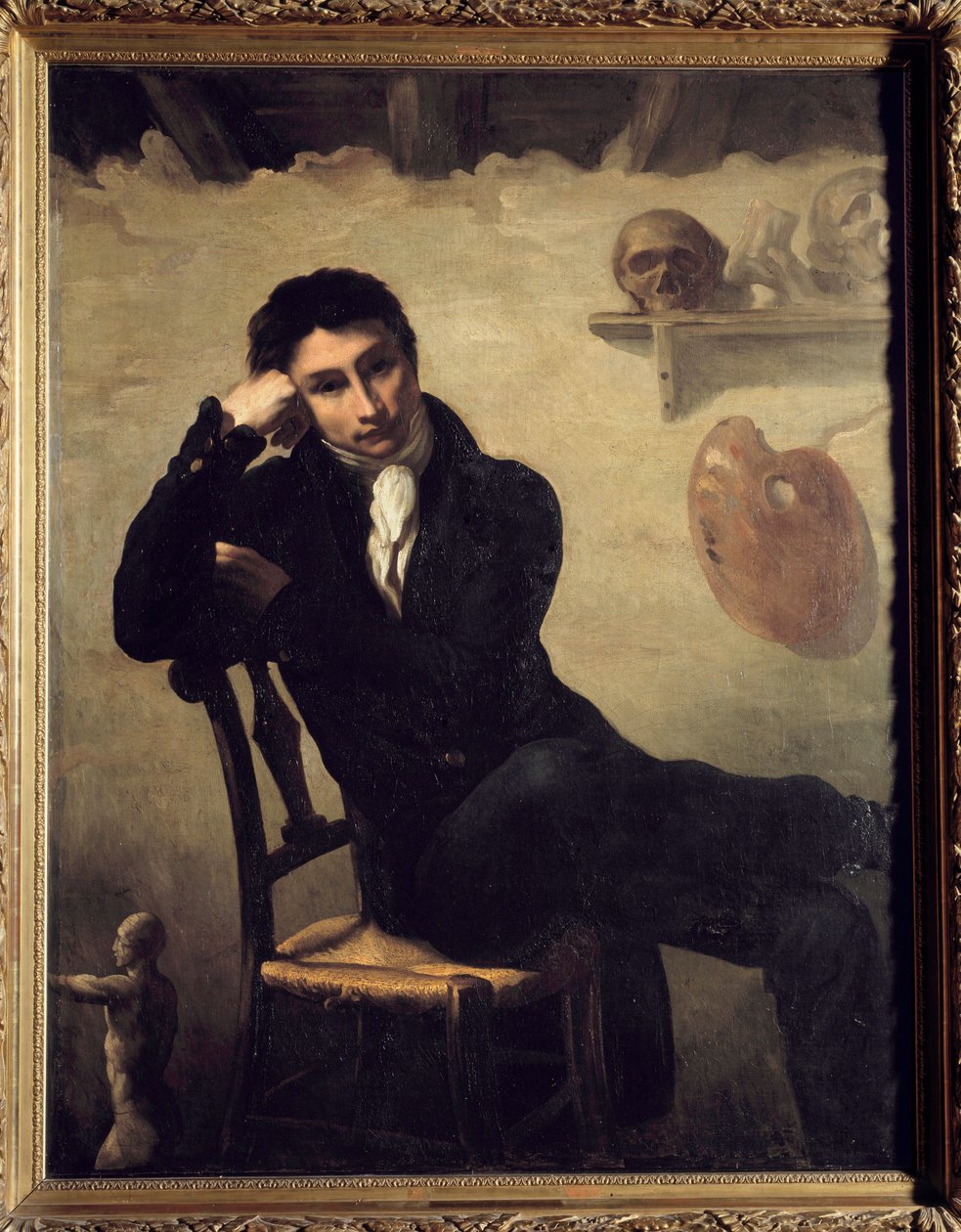 Portræt af en kunstner i hans atelier Maleri af Theodore Gericault (1791-1824) 1800-tallet søn. 1,47x1,14 m . af Theodore Gericault