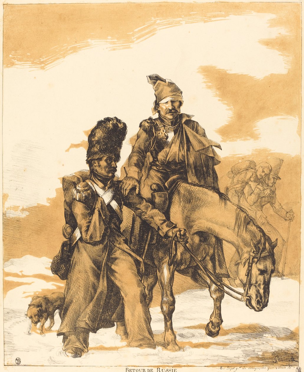 Tilbagetog fra Rusland af Theodore Gericault