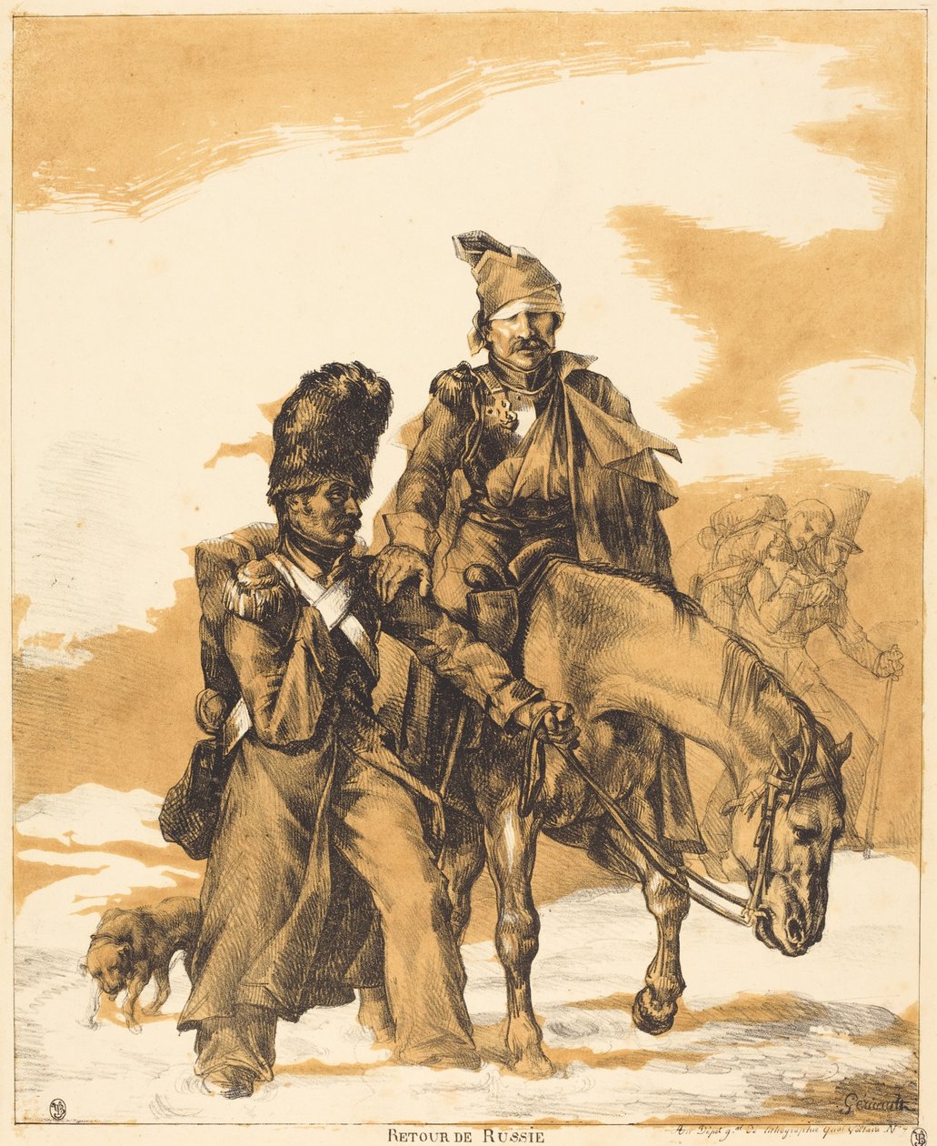 Retreat from Russia (Hjemkomst fra Rusland) af Theodore Gericault
