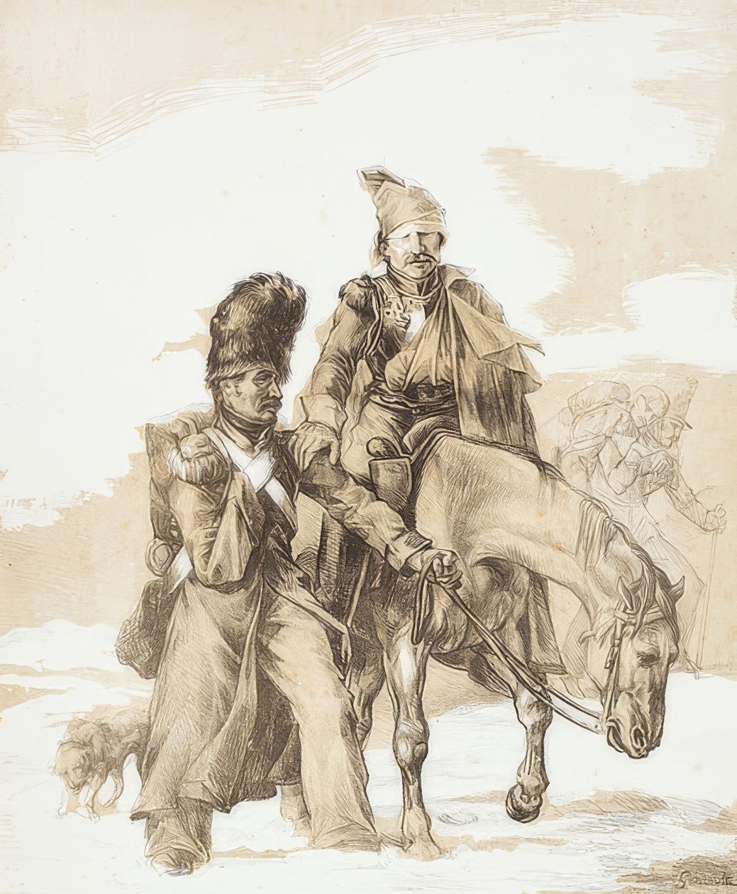 Retur fra Rusland (Retour de Russie). 1818 af Theodore Gericault