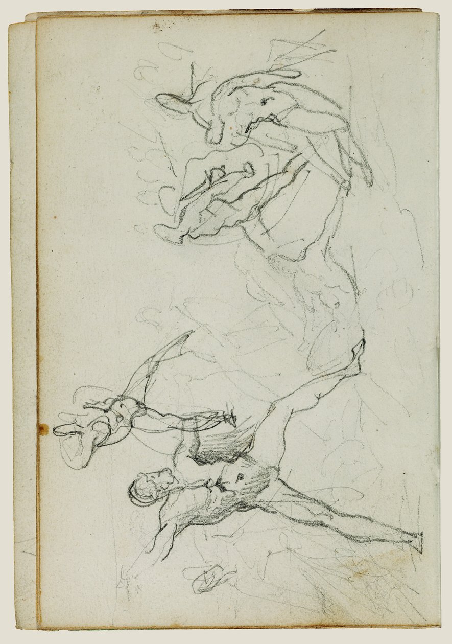 Undersøgelser af nøgne mænd i kamp af Theodore Gericault