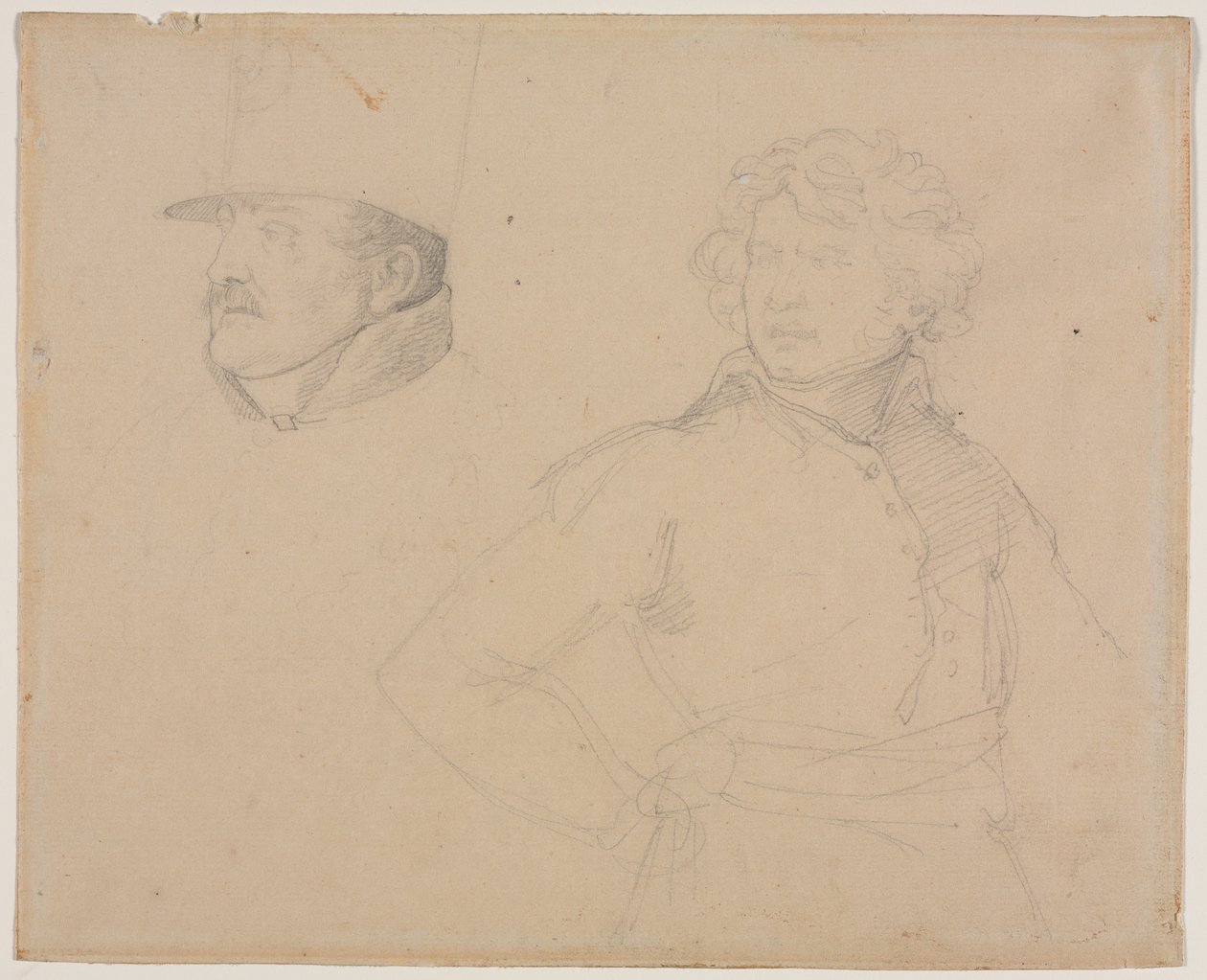 Studie af to soldater af Theodore Gericault