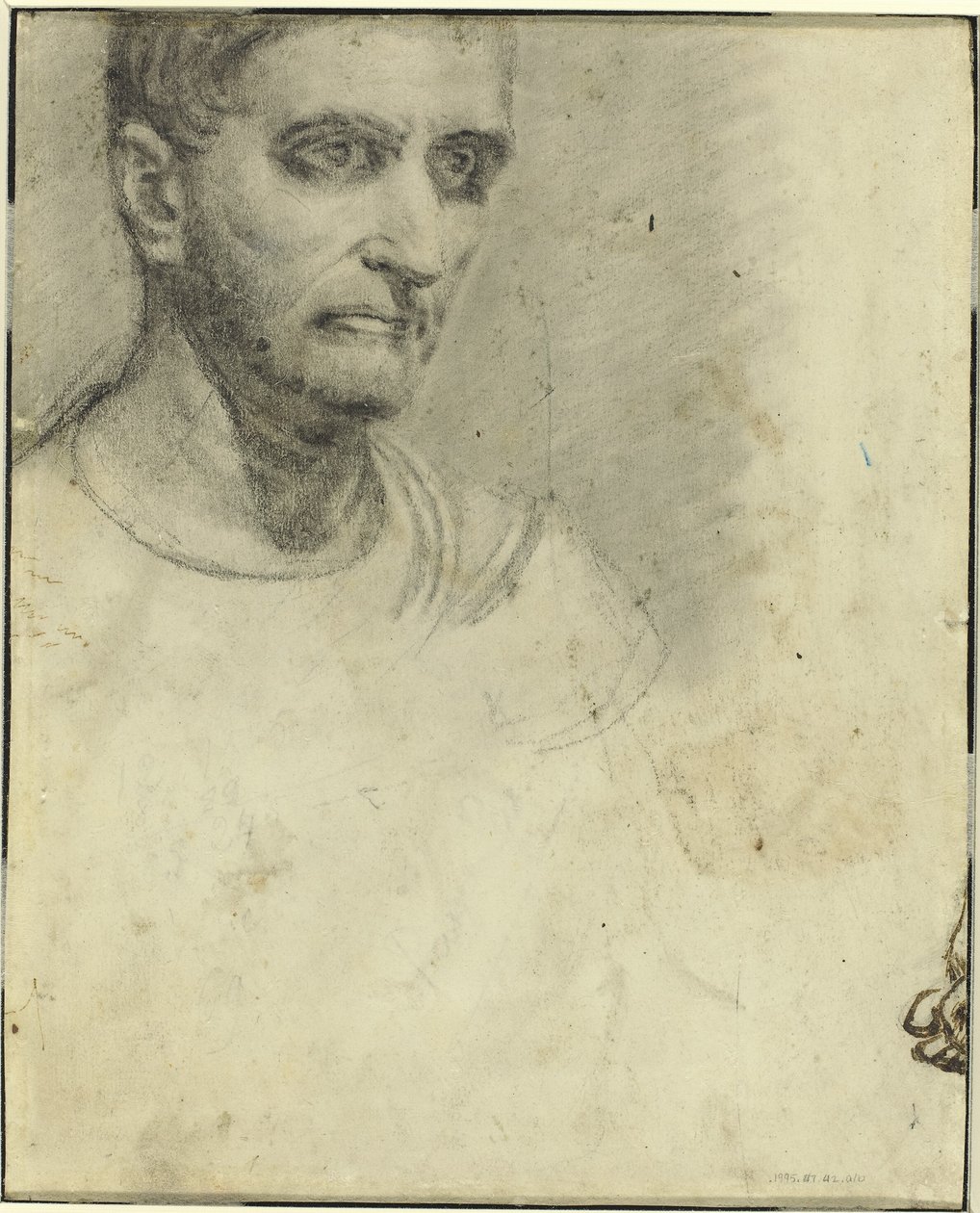 Studie af en mand [verso] af Theodore Gericault