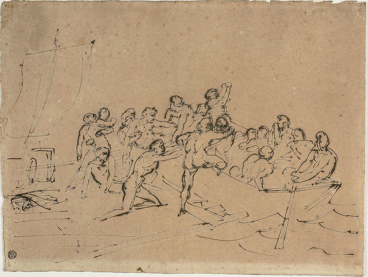 Redningen af de overlevende fra Medusas flåde af Theodore Gericault