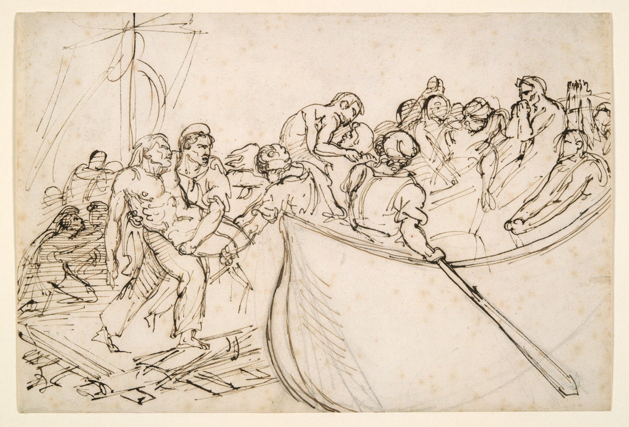 Redningen af de overlevende fra »Medusa«-flåden af Theodore Gericault