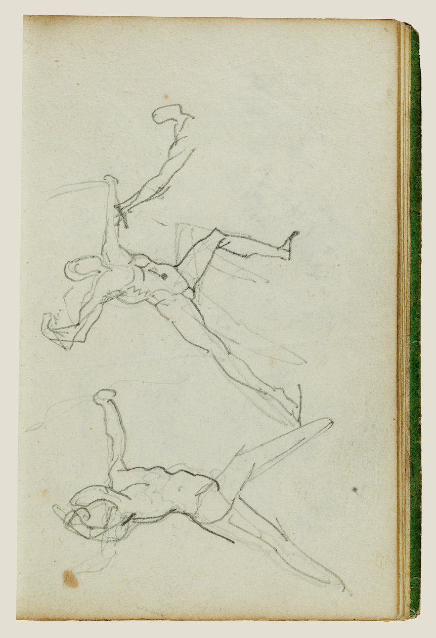 Tre studier af en bueskytte af Theodore Gericault