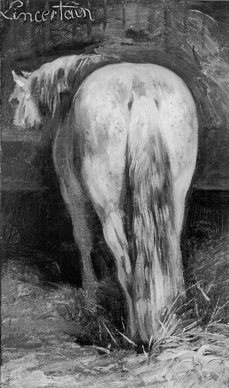 Usikker, Hesten i Stalden af Theodore Gericault
