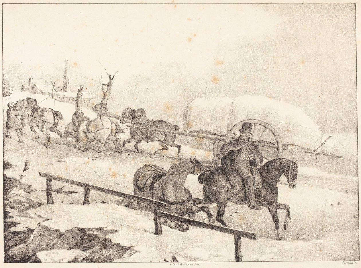 Wagoner Climbing a Hill (Vogn, der kører op ad en bakke) af Theodore Gericault