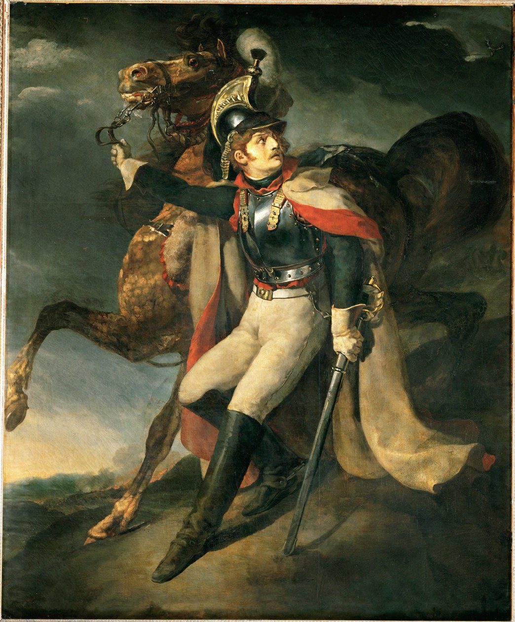 Såret dragon forlader krydsild ... af Theodore Gericault