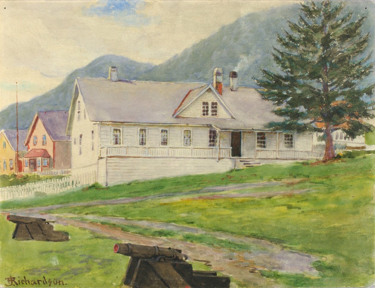 Tidligere guvernørhus, Sitka, 1905. af Theodore J. Richardson