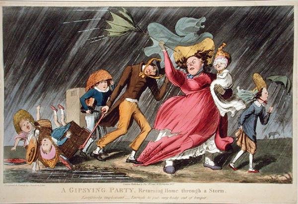 A Gipsying Party Returning Home Through a Storm, udgivet af Thomas McLean, London af Theodore Lane