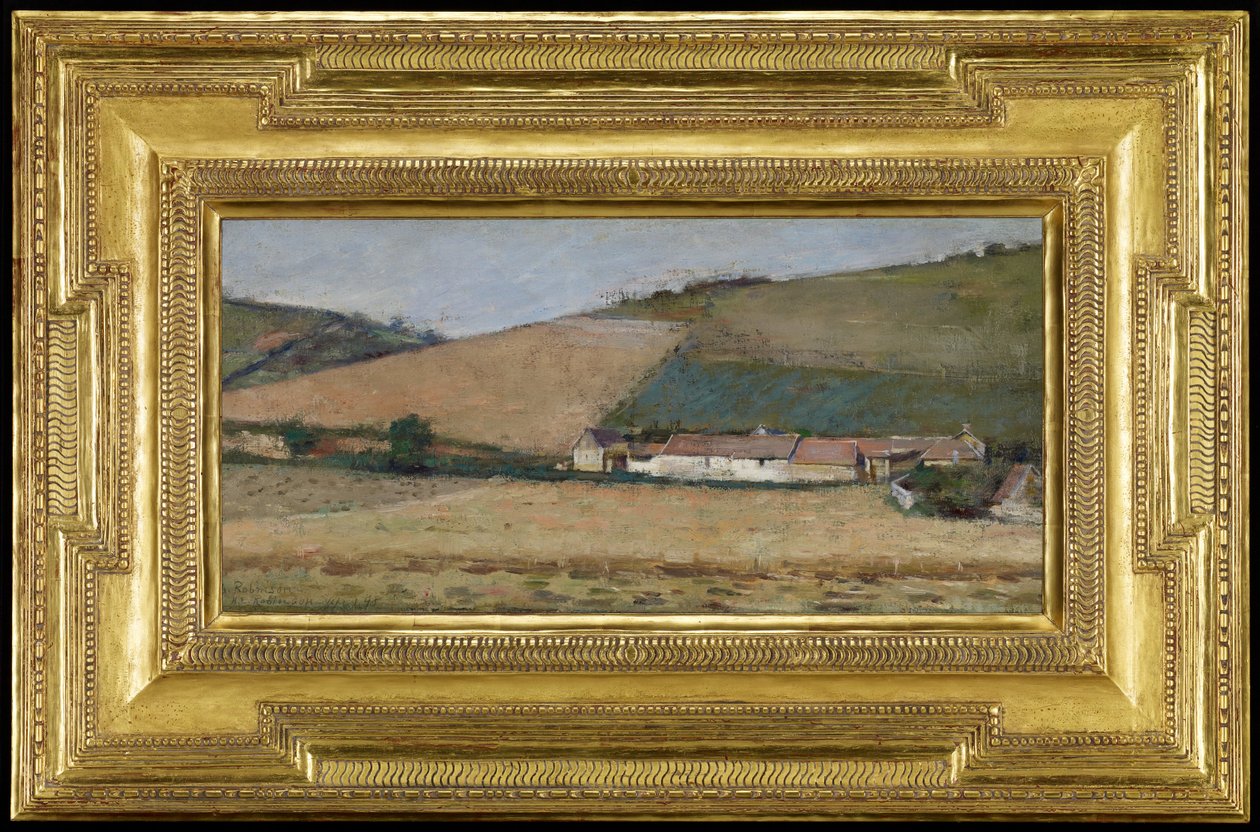 Gård blandt bakker, Giverny af Theodore Robinson