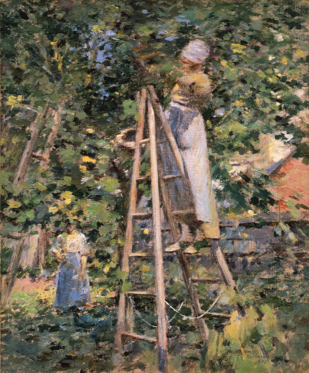 Indsamling af blommer af Theodore Robinson