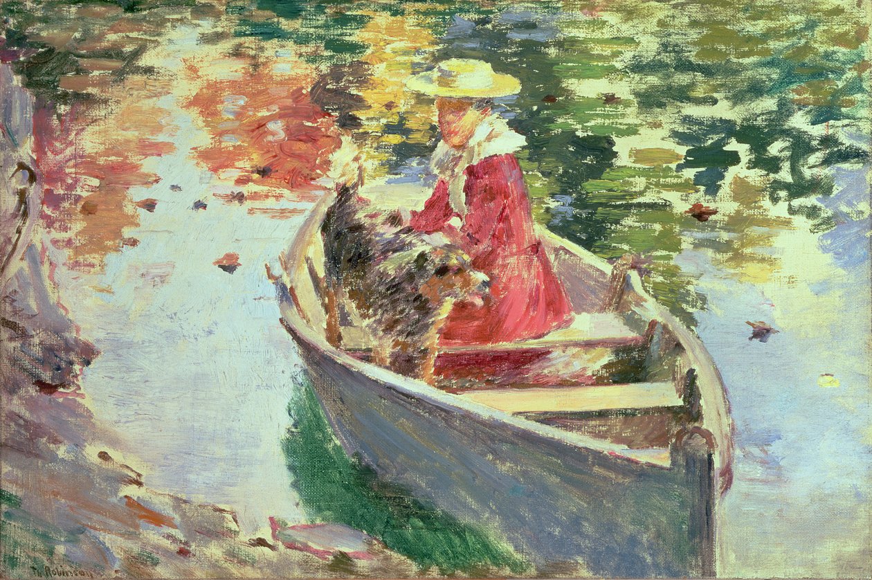 Miss Motes og hendes hundefår, 1893 af Theodore Robinson
