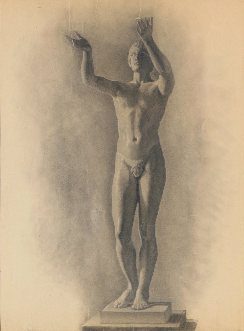 Studie af den mandlige figur, 1875 af Theodore Robinson