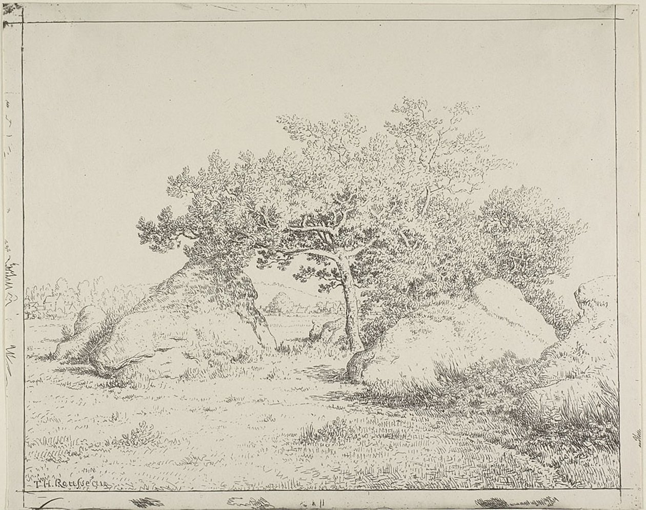 Kirsebærtræ ved Plante à Biau af Theodore Rousseau