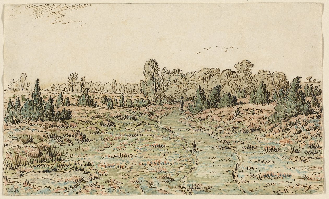 Gangsti i Barbizonnières af Theodore Rousseau