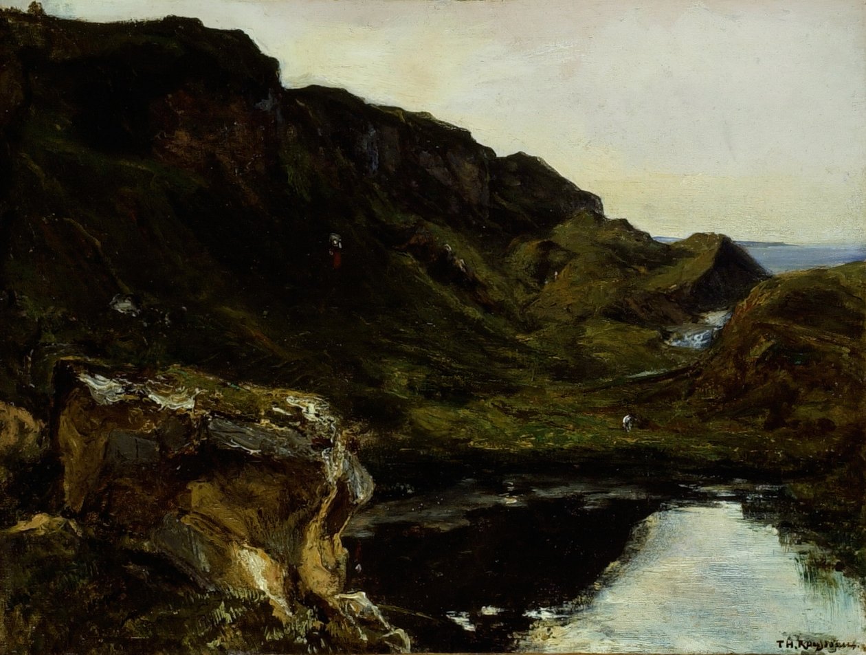Landskab, ca. 1835. af Theodore Rousseau