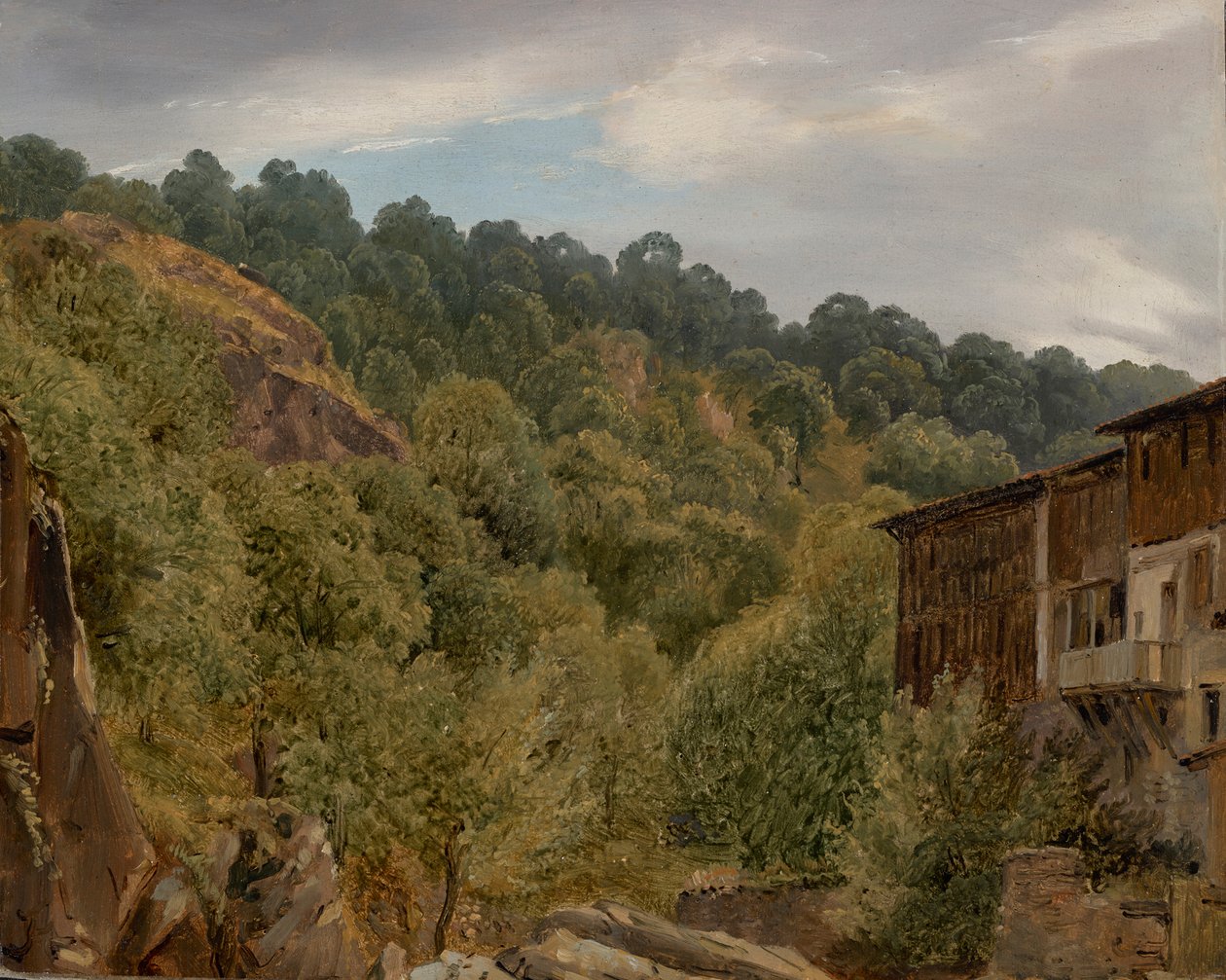 Auvergnes landskab af Theodore Rousseau