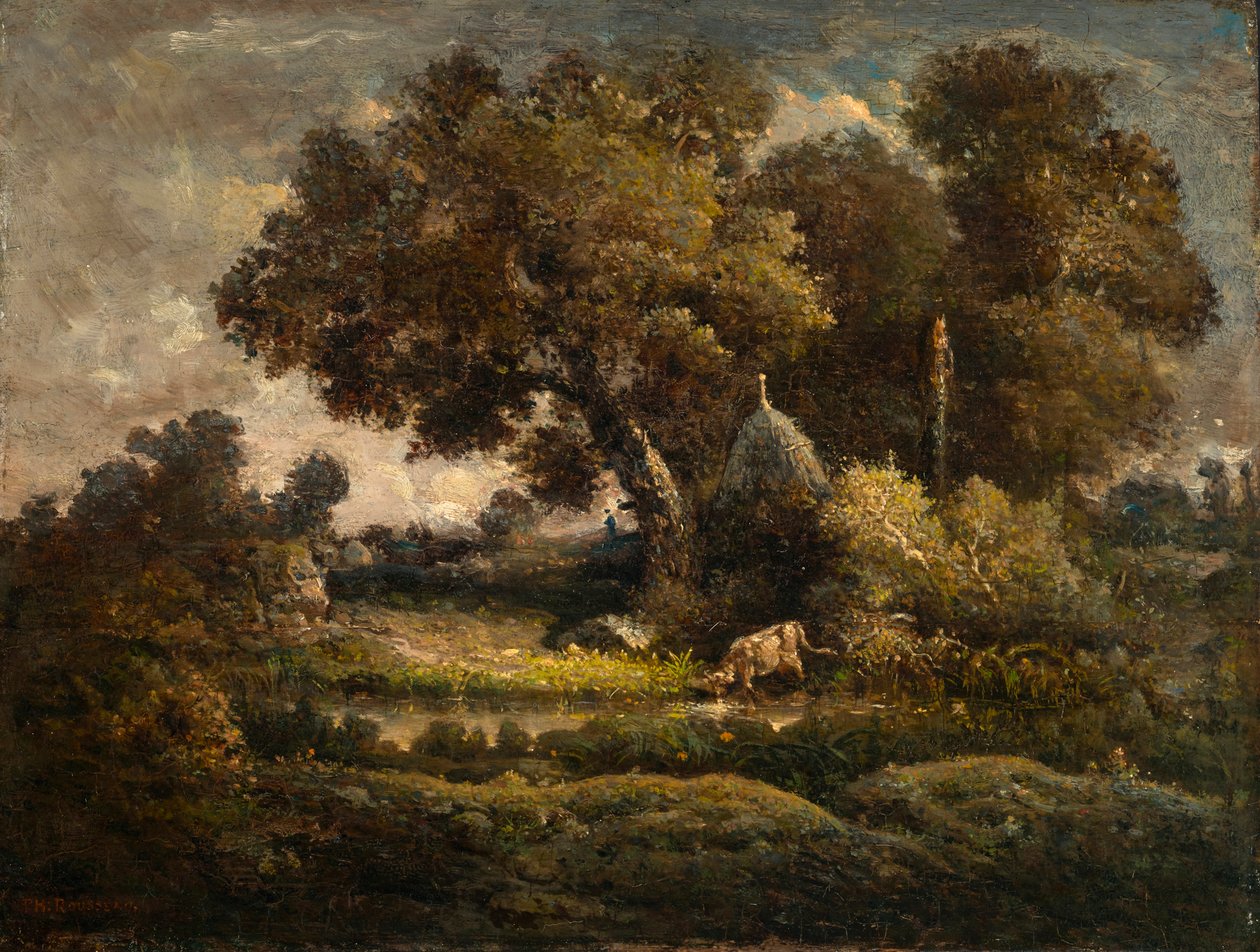 Landskab med en kulovn af Theodore Rousseau