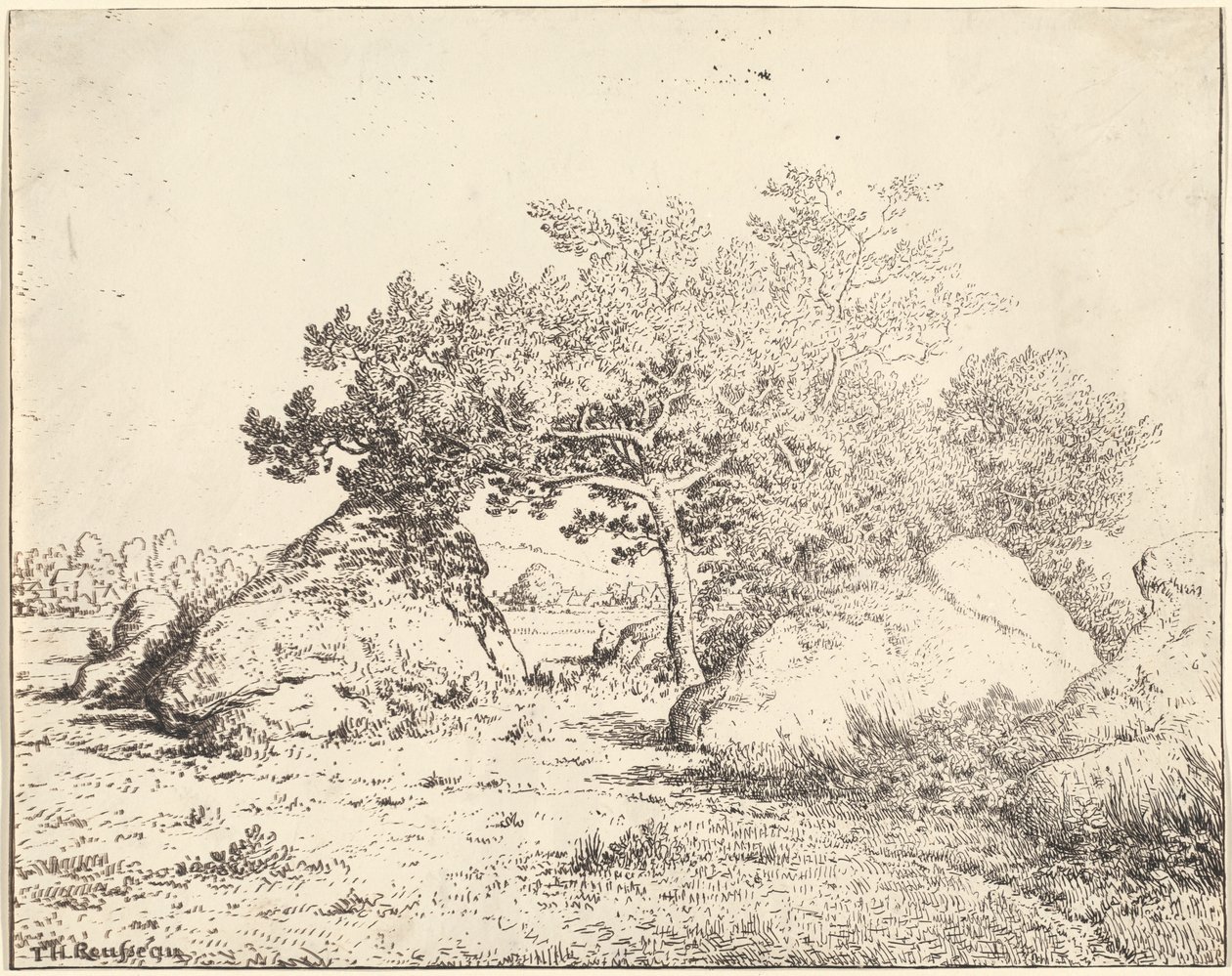 Plantens kirsebærtræ i Biau af Theodore Rousseau